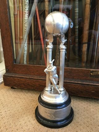 Rare Antique 1930’s Large Baseball Vintage Old Trophy Baseball & Batter