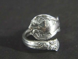 Vintage Wrap Around Towle Old Master Sterling Silver Spoon Ring Pat Mark
