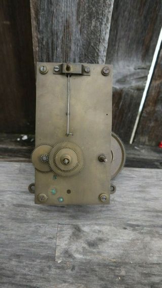Antique American Weight Driven Wall Clock Movement Parts/project