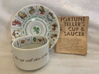 Vintage Jon Anton Ironstone Icg Zodiac Tarot Fortune Telling Tea Cup & Saucer