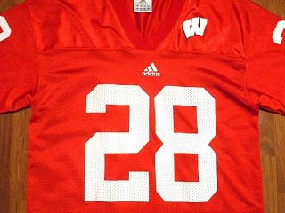 Vintage Wisconsin Badgers 28 Football Jersey By Adidas,  Adult Small,