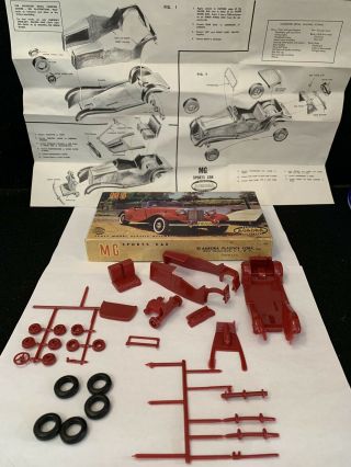 Vintage Aurora Mg Sports Car Plastic Model Car Kit 511 - 49