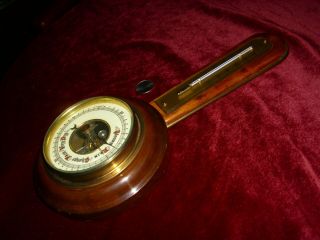Fine Vintage Barometer/thermometer Wall Mount Quality Piece L@@k