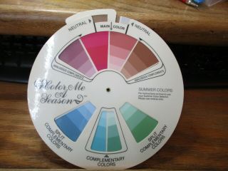 Vintage Color Me A Season Color Wheel Image Consulting Tool 1982 Guc