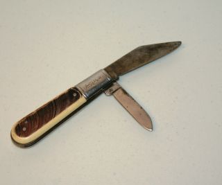 Vintage Barlow Pocket Knife 3” And 2” Blades Stainless Steel Colonial Prov Usa