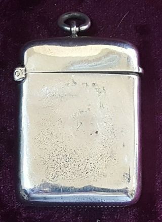 Hallmarked Silver Vintage Victorian Antique Match Safe Vesta Case Box
