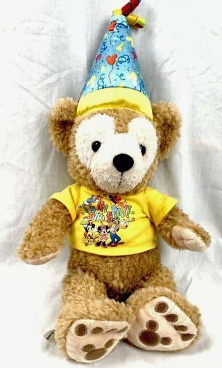 Vintage Disney Parks Duffy Happy Birthday Bear Hidden Mickey Plush Retired