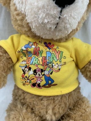 Vintage Disney Parks Duffy HAPPY BIRTHDAY Bear Hidden Mickey Plush Retired 3