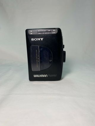 Vintage Sony Walkman Cassette Fm/am Radio Black
