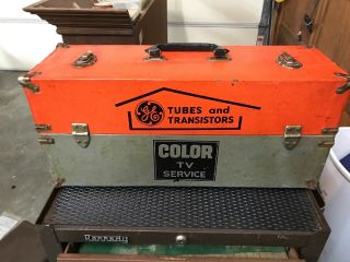 Vintage Ge Color Tv Service Repair Case/tool Box