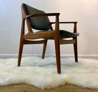 Vintage Mid Century Danish Teak “ella” Arm Chair By Arne Vodder