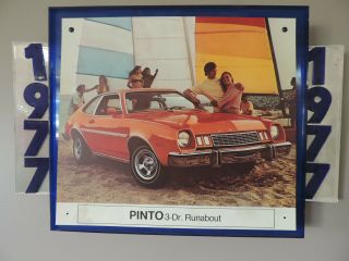 Vintage 1977 Ford Motor Co.  Pinto Dealer Showroom Sign