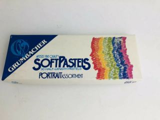 Vintage Grumbacher Soft Pastels 30 Half Length Assortment 00/p