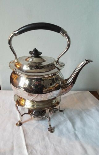 Silver Plated Spirit Kettle And Stand Atkin Brothers 1853 - 1925 Quality