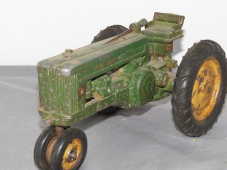 Vintage Ertl 60 John Deere Metal Toy Tractor 1/16 Broke Stack To Restor