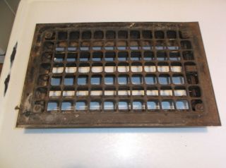Vintage Metal Floor Heating Grate Register Vent With Louvers 12 X 7