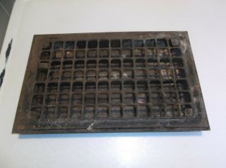 Vintage Metal Floor Heating Grate Register Vent with Louvers 12 X 7 2