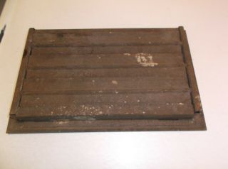 Vintage Metal Floor Heating Grate Register Vent with Louvers 12 X 7 3