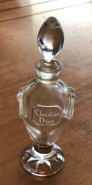 Vintage Christian Dior Baccarat Style Perfume Bottle 1950s