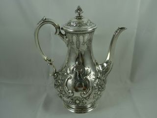 Stunning Victorian Silver Coffee Pot,  1875,  822gm