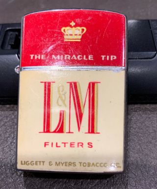 Vintage Continental Lighter Lm Filters The Miracle Tip Japan