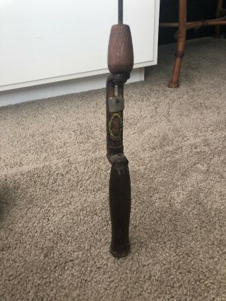 Vintage Fishing Rod Premax Steel Rod With Wood Handle