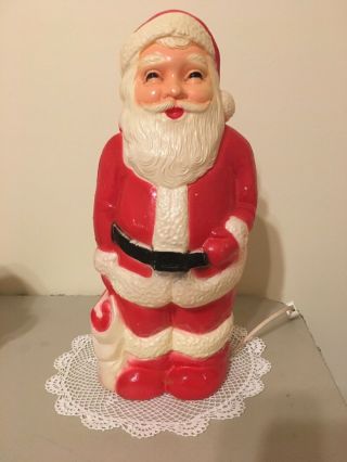 Vintage Christmas Santa Blow Mold Union Products Inc Leominster Ma.  13 1/2 " Tall