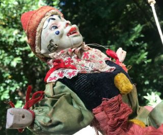 Antique Pierrot French Automaton Mechanic Leopold Lambert Rare Jester Clown Old