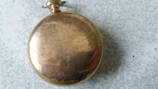 ANTIQUE GOLD PLATED - AMERICAN WALTHAM - POCKET WATCH - NEEDS RESTORED 3