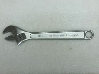 Vintage J.  H.  Williams & Co.  Superjustable 10 " Adjustable Wrench Made In Usa