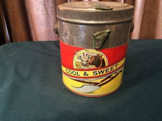 Antique 1920 " S Plow Boy Chewing And Smoking Tobacco Tin W/partial Tax Stamp