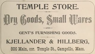 Vintage Victorian Era Trade Business Card The Temple Store1800 