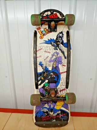 Vintage Batman Skateboard,  The Joker,  1989 Dc Comics,  1980s Skate,  Action Sports