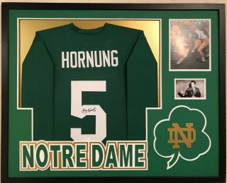 Framed Paul Hornung Autographed Signed Notre Dame Jersey Jsa