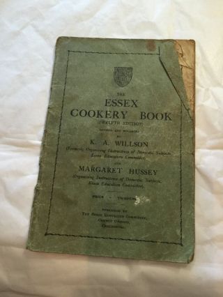 Vintage Essex Cookery Book 1935 Recipe Pamphlet Recipes 1930 