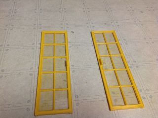 Vtg 1979 Barbie A Frame Dream House Replacement Window Yellow Door Pair Set Wow