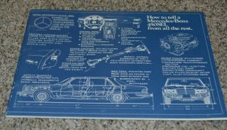 1976 Mercedes Benz 450sel Dealer Salesman Brochure How To Tell From The Rest