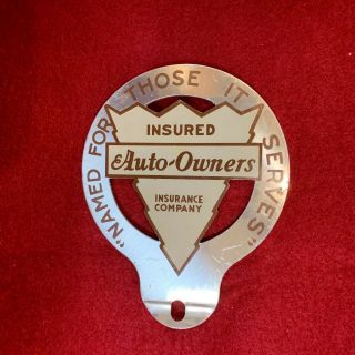 Vintage Insured Auto - Owners Insurance Company License Plate Topper