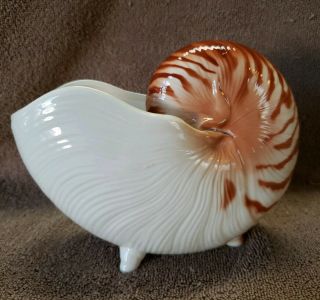 Vintage Fitz & Floyd Nautilus Sea Shell Planter Bowl Decorative