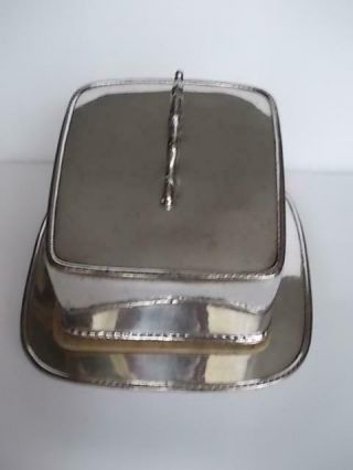 342 / Antique 19th Century English Silver Plated Cheese Dish With Board