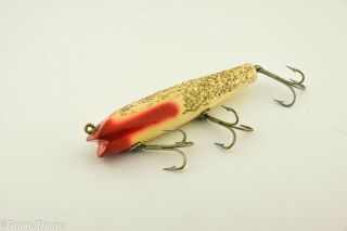 Vintage Creek Chub Darter Minnow Antique Fishing Lure R&W with Flitter ET17 2
