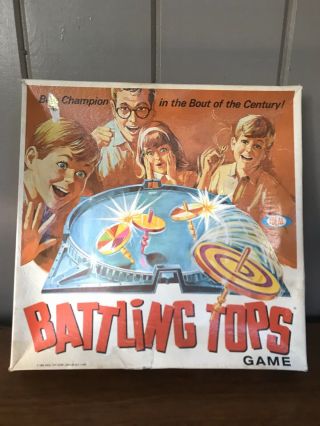 Vintage 1968 Ideal Toy Corp.  Battling Tops Game