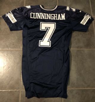 Dallas Cowboys Game Issue Cunningham 2000 Jersey With Tom Landry Hat Patch Sz 50