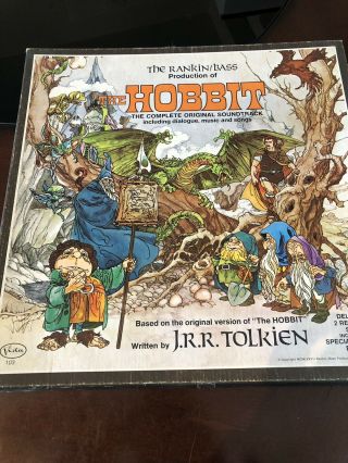 Vintage The Hobbit Soundtrack Record Vinyl Lp Album J.  R.  R.  Tolkien Rankin Bass