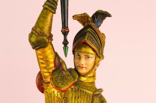 1860 Candlesticks Knight Gold Armour Gothic Revival Antique English Victorian 2