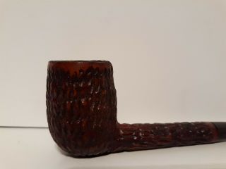 Vintage Hand Carved Rustic Lg Canadian Made In Italy Briar Pipe