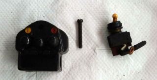 Vintage Singer 201 - 2 Sewing Machine Good Male Power Plug Block W/ Light Switch