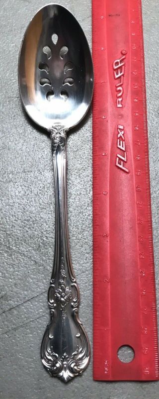 Vintage Towle " Old Master " Sterling Silver 8 1/2” Slotted Serving Spoon 72 Grams