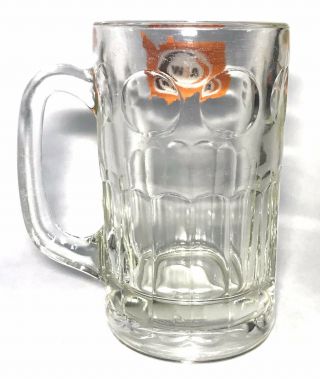 Vintage A&W Mug for Root Beer Clear Glass Handled 6” United States USA - EUC 3