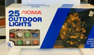 Vintage Noma Christmas Light Set Of 25 C9 Bulbs